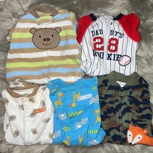 5 Sleepers with FUN FEET